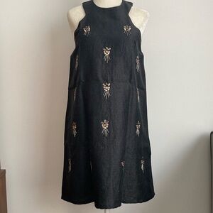 Topshop Embellished A-Line Dress